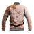 Tonga Ngatu Pattern With Light Tabasco Hibiscus Baseball Jacket Oil Painting Style LT05 - Polynesian Pride