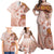 Tonga Ngatu Pattern With Light Tabasco Hibiscus Family Matching Off Shoulder Maxi Dress and Hawaiian Shirt Oil Painting Style LT05 - Polynesian Pride