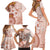 Tonga Ngatu Pattern With Light Tabasco Hibiscus Family Matching Short Sleeve Bodycon Dress and Hawaiian Shirt Oil Painting Style LT05 - Polynesian Pride