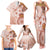 Tonga Ngatu Pattern With Light Tabasco Hibiscus Family Matching Tank Maxi Dress and Hawaiian Shirt Oil Painting Style LT05 - Polynesian Pride