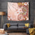 Tonga Ngatu Pattern With Light Tabasco Hibiscus Tapestry Oil Painting Style