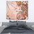 Tonga Ngatu Pattern With Light Tabasco Hibiscus Tapestry Oil Painting Style