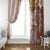 Tonga Ngatu Pattern With Light Tabasco Hibiscus Window Curtain Oil Painting Style