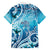 Polynesia World Ocean Day Family Matching Off The Shoulder Long Sleeve Dress and Hawaiian Shirt Ocean Style