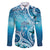 Polynesia World Ocean Day Family Matching Off The Shoulder Long Sleeve Dress and Hawaiian Shirt Ocean Style