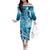 Polynesia World Ocean Day Family Matching Off The Shoulder Long Sleeve Dress and Hawaiian Shirt Ocean Style