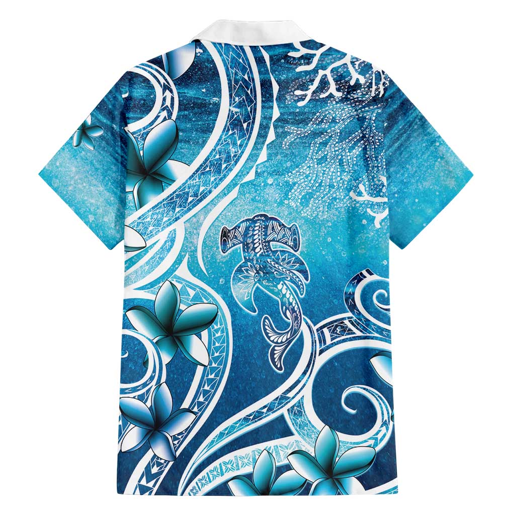 Polynesia World Ocean Day Family Matching Off Shoulder Maxi Dress and Hawaiian Shirt Ocean Style
