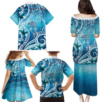 Polynesia World Ocean Day Family Matching Puletasi and Hawaiian Shirt Ocean Style LT05 - Polynesian Pride