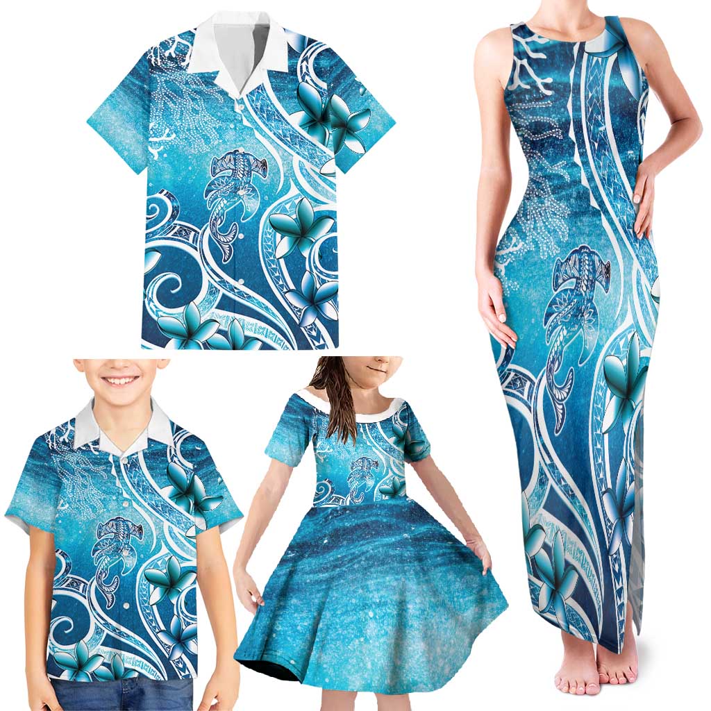 Polynesia World Ocean Day Family Matching Tank Maxi Dress and Hawaiian Shirt Ocean Style LT05 - Polynesian Pride
