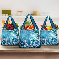 Polynesia World Ocean Day Grocery Bag Ocean Style LT05 3-pack One Size Blue - Polynesian Pride