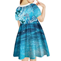 Polynesia World Ocean Day Kid Short Sleeve Dress Ocean Style LT05 - Polynesian Pride