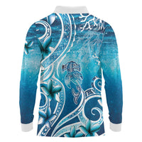 Polynesia World Ocean Day Long Sleeve Polo Shirt Ocean Style LT05 - Polynesian Pride