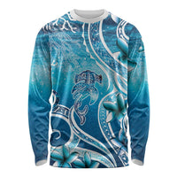 Polynesia World Ocean Day Long Sleeve Shirt Ocean Style LT05 Unisex Blue - Polynesian Pride