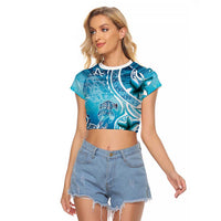 Polynesia World Ocean Day Raglan Cropped T Shirt Ocean Style