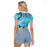 Polynesia World Ocean Day Raglan Cropped T Shirt Ocean Style