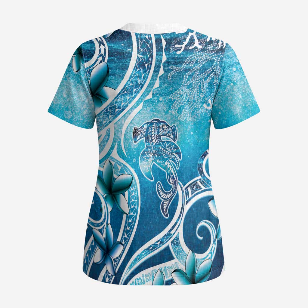 Polynesia World Ocean Day Scrub Top Ocean Style LT05 - Polynesian Pride