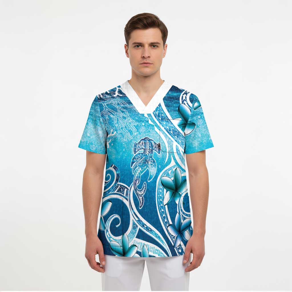 Polynesia World Ocean Day Scrub Top Ocean Style LT05 - Polynesian Pride