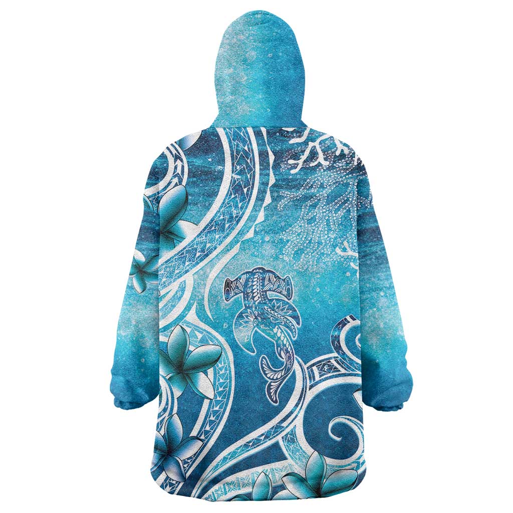 Polynesia World Ocean Day Wearable Blanket Hoodie Ocean Style LT05 - Polynesian Pride