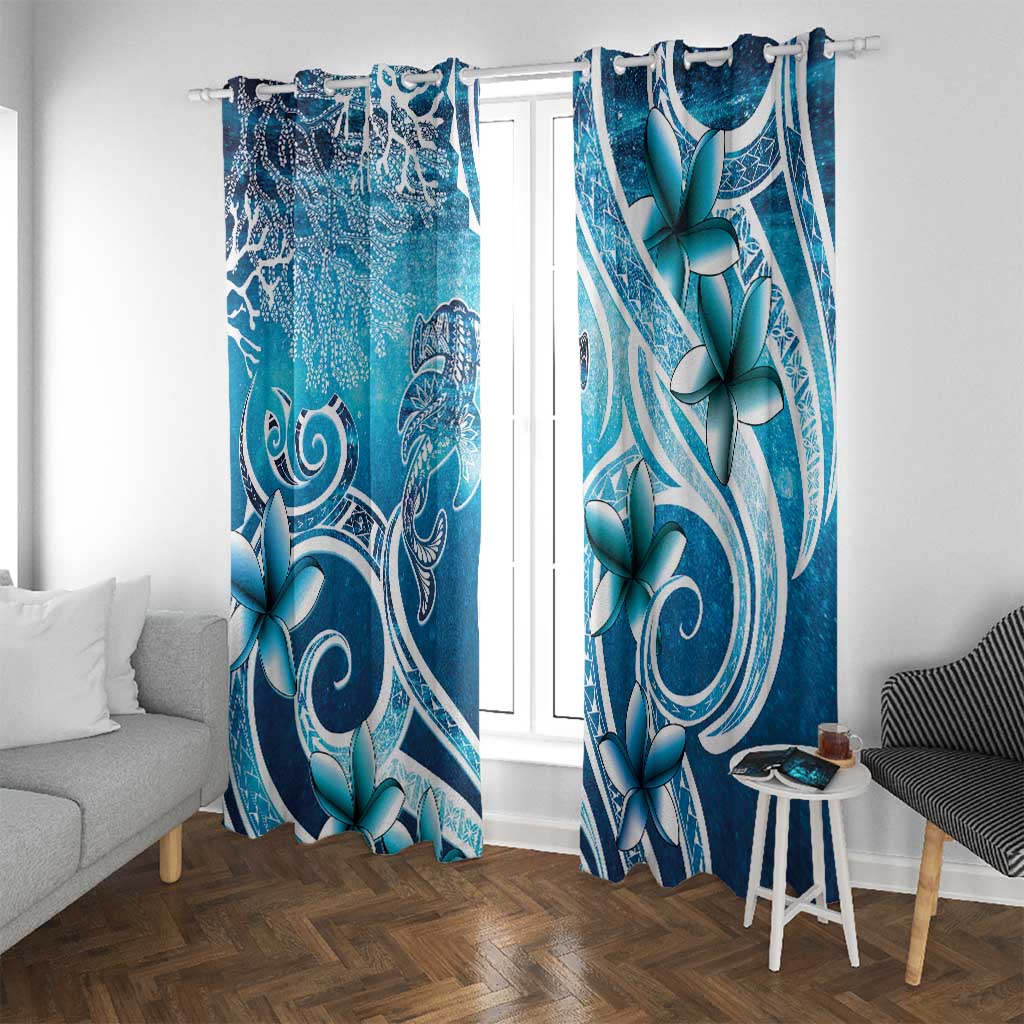 Polynesia World Ocean Day Window Curtain Ocean Style LT05 With Grommets Blue - Polynesian Pride