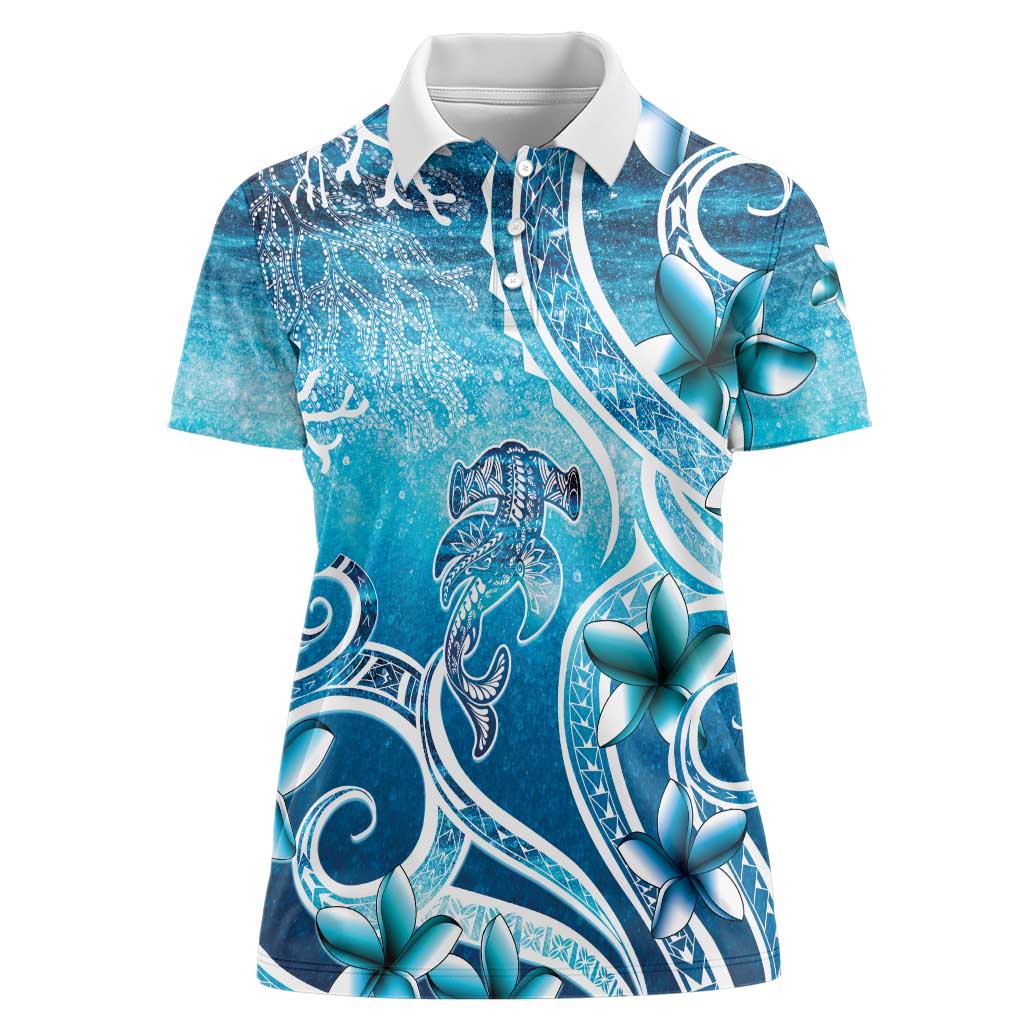 Polynesia World Ocean Day Women Polo Shirt Ocean Style