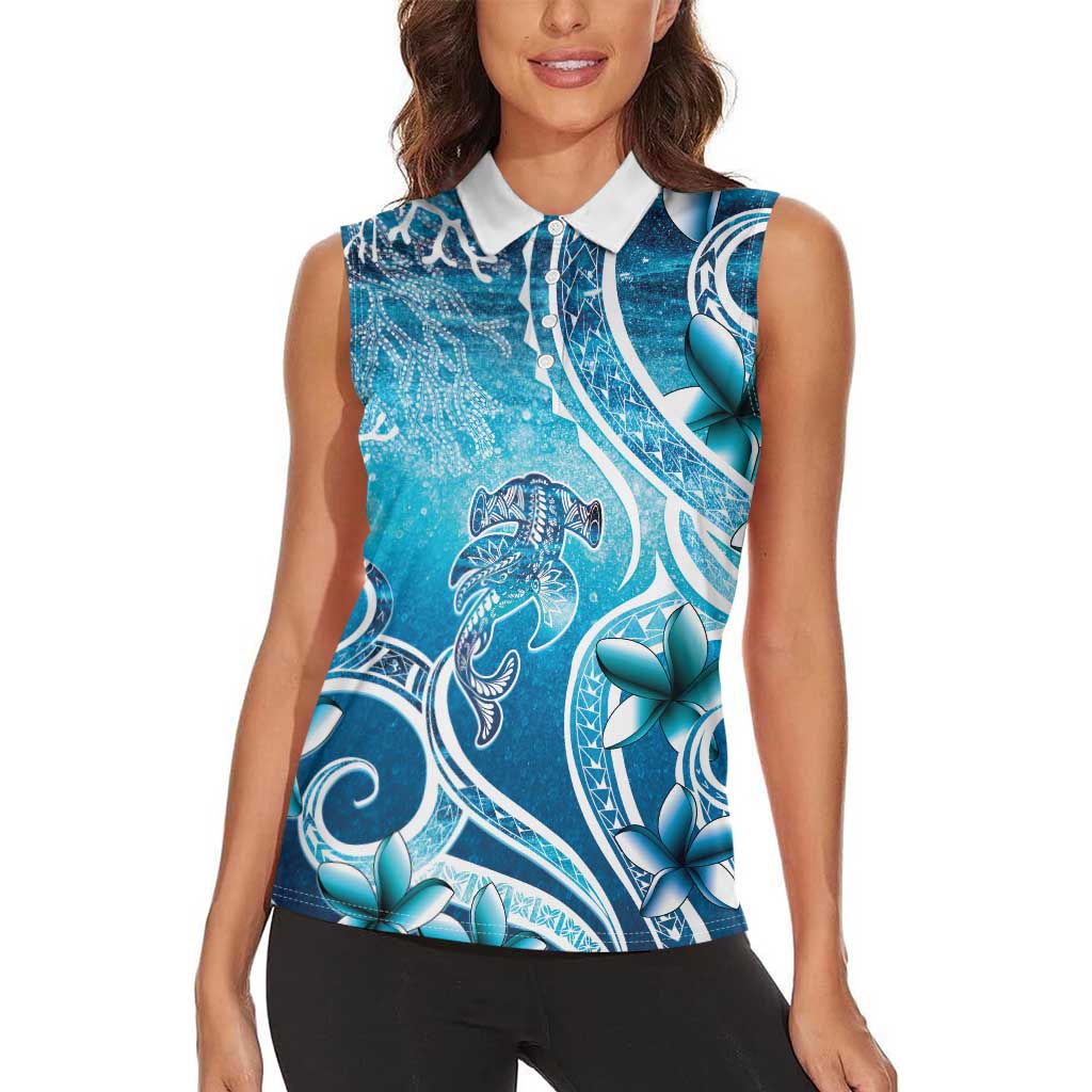Polynesia World Ocean Day Women Sleeveless Polo Shirt Ocean Style LT05 - Polynesian Pride