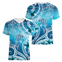 Polynesia World Ocean Day Women V-Neck T-Shirt Ocean Style