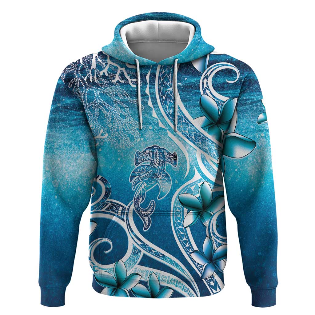 Polynesia World Ocean Day Zip Hoodie Ocean Style LT05 Pullover Hoodie Blue - Polynesian Pride