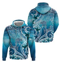 Polynesia World Ocean Day Zip Hoodie Ocean Style LT05 - Polynesian Pride