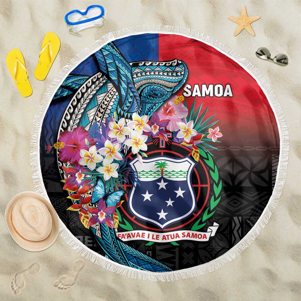 Samoa Beach Blanket Humpback Whale Siapo Pattern LT05 One Size 150cm Blue - Polynesian Pride