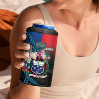 Samoa 4 in 1 Can Cooler Tumbler Humpback Whale Siapo Pattern LT05 - Polynesian Pride