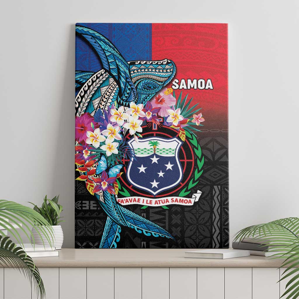 Samoa Canvas Wall Art Humpback Whale Siapo Pattern LT05 - Polynesian Pride