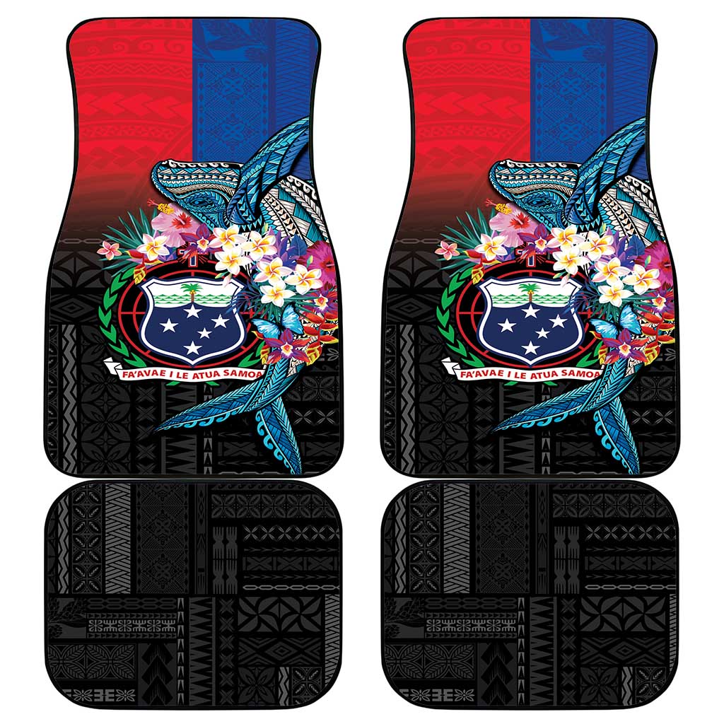 Samoa Car Mats Humpback Whale Siapo Pattern LT05 - Polynesian Pride