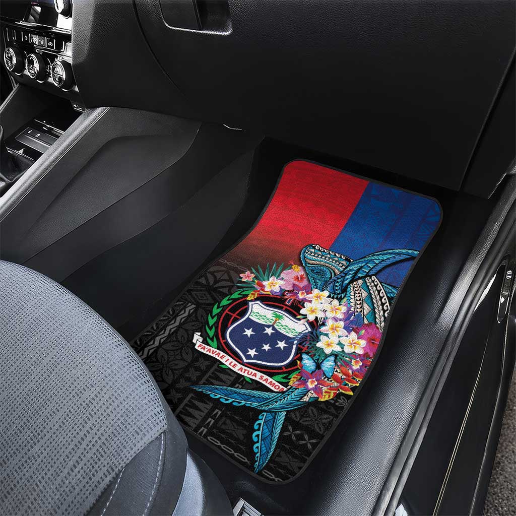 Samoa Car Mats Humpback Whale Siapo Pattern LT05 - Polynesian Pride