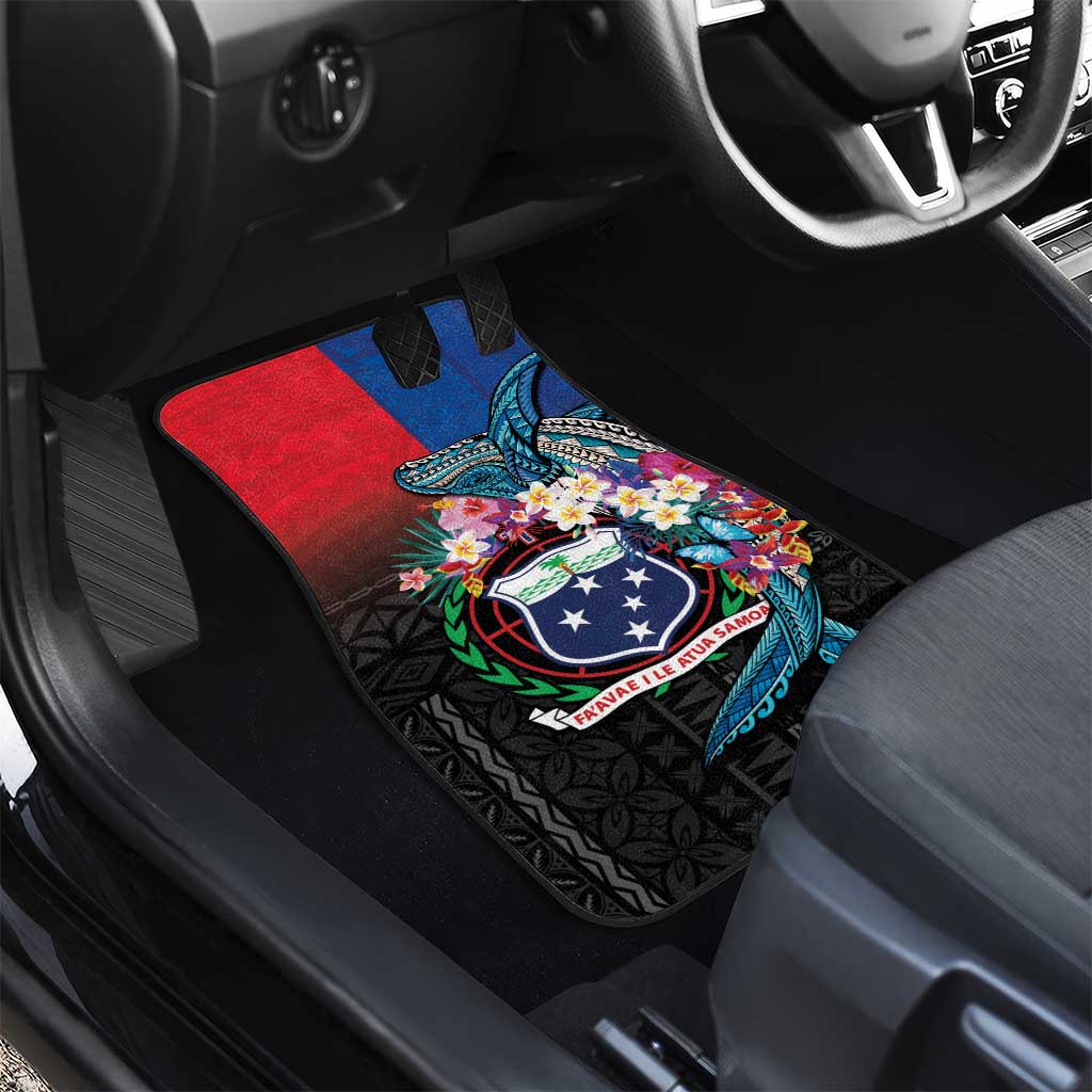 Samoa Car Mats Humpback Whale Siapo Pattern LT05 - Polynesian Pride