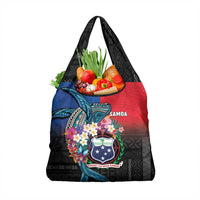 Samoa Grocery Bag Humpback Whale Siapo Pattern LT05 1-pack One Size Blue - Polynesian Pride