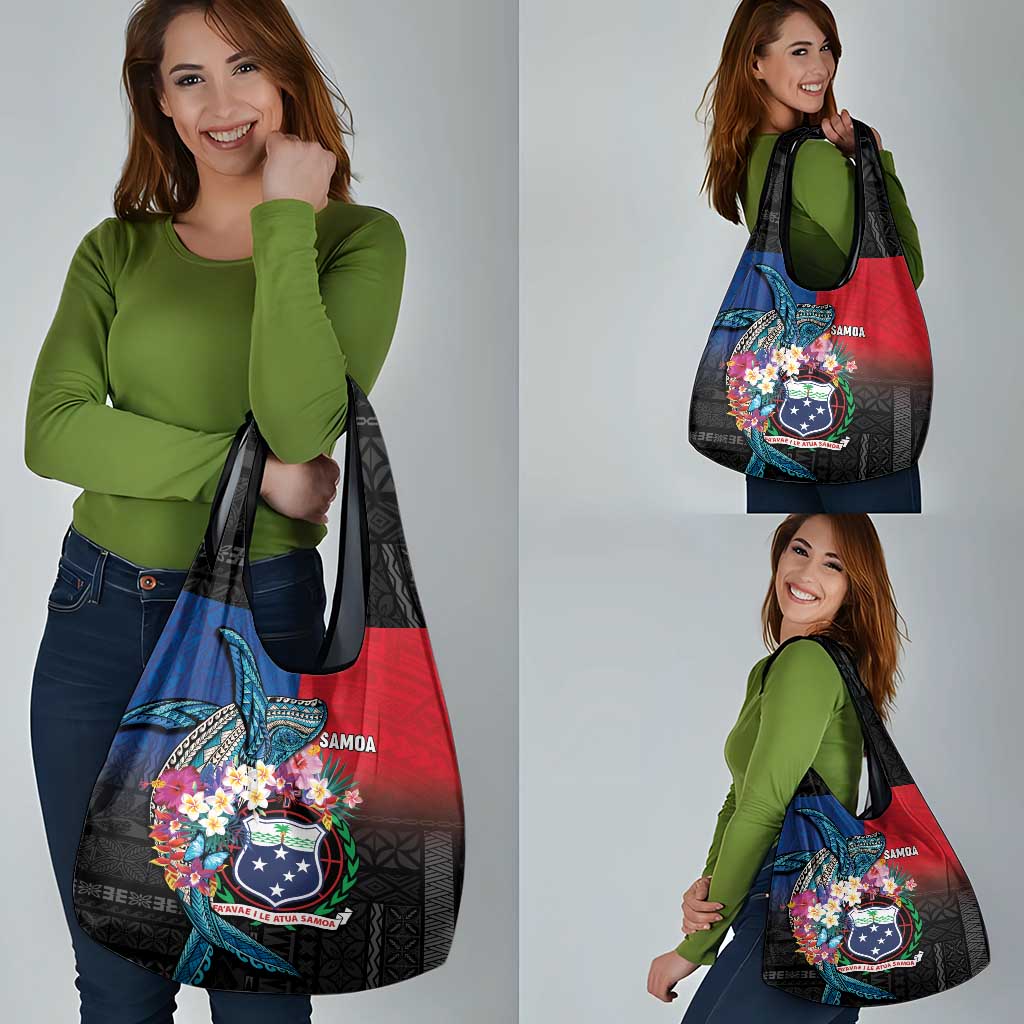 Samoa Grocery Bag Humpback Whale Siapo Pattern LT05 - Polynesian Pride