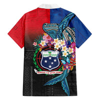 Samoa Hawaiian Shirt Humpback Whale Siapo Pattern LT05 - Polynesian Pride