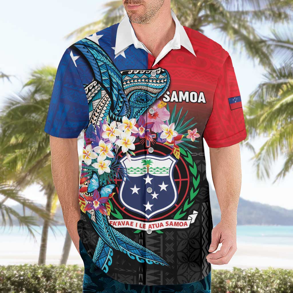 Samoa Hawaiian Shirt Humpback Whale Siapo Pattern LT05 - Polynesian Pride