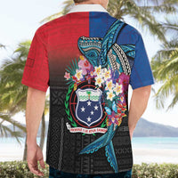 Samoa Hawaiian Shirt Humpback Whale Siapo Pattern LT05 - Polynesian Pride