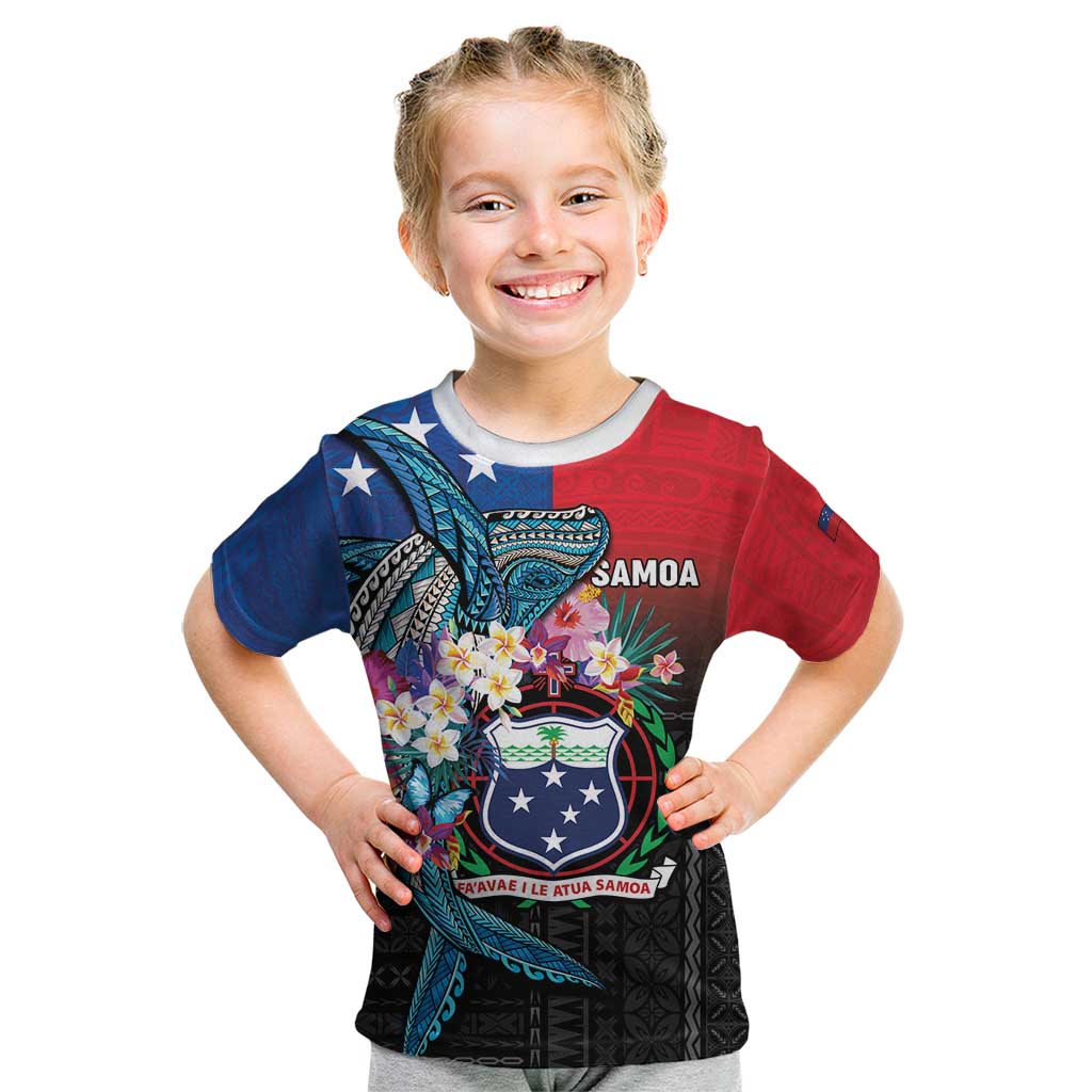 Samoa Kid T Shirt Humpback Whale Siapo Pattern