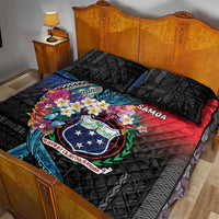 Samoa Quilt Bed Set Humpback Whale Siapo Pattern LT05 - Polynesian Pride