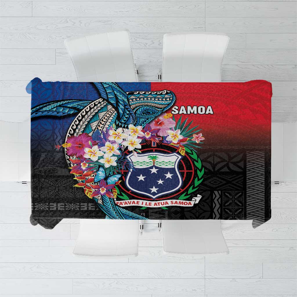 Samoa Tablecloth Humpback Whale Siapo Pattern LT05 Blue - Polynesian Pride