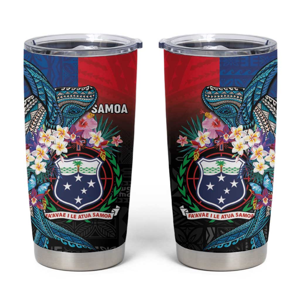 Samoa Tumbler Cup Humpback Whale Siapo Pattern