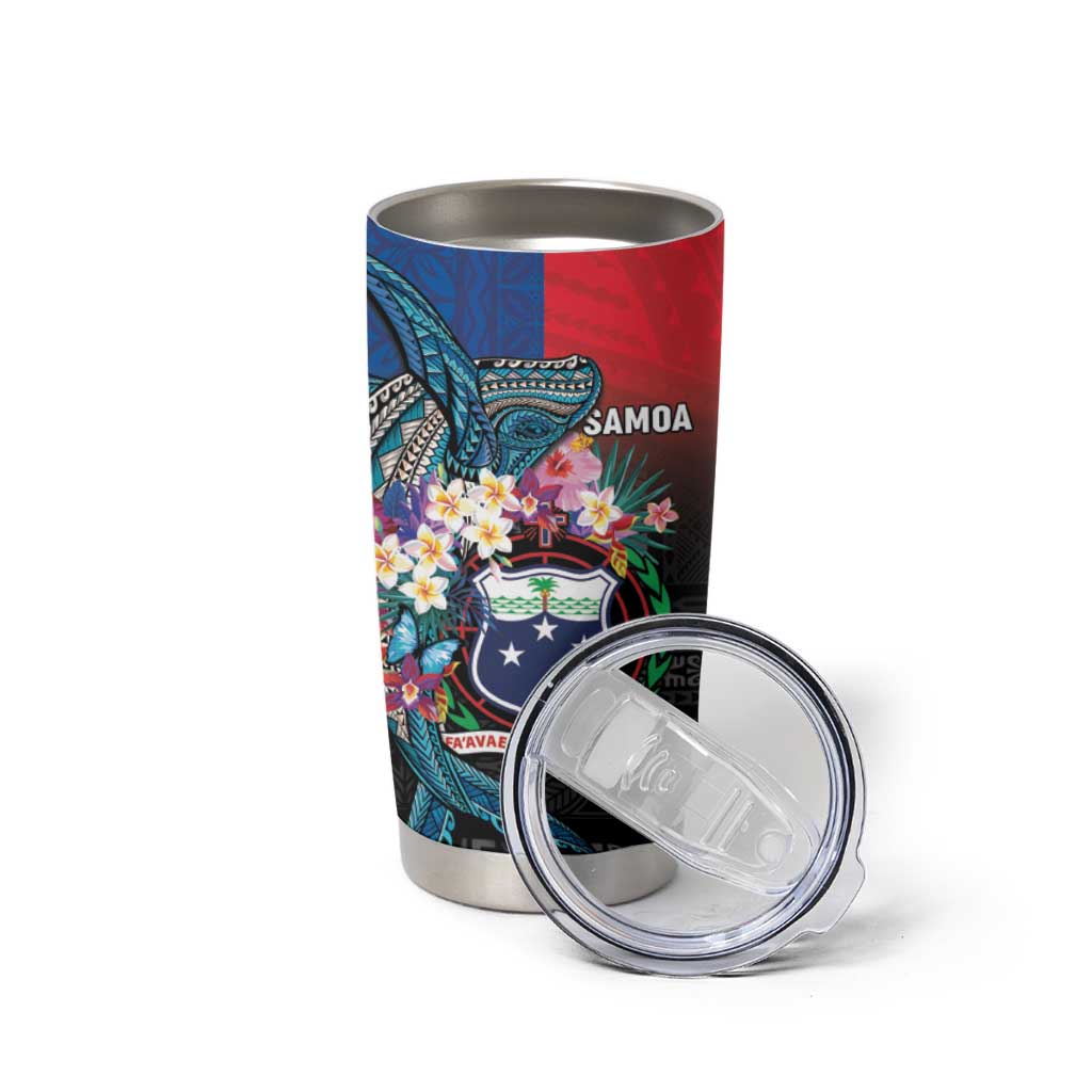 Samoa Tumbler Cup Humpback Whale Siapo Pattern