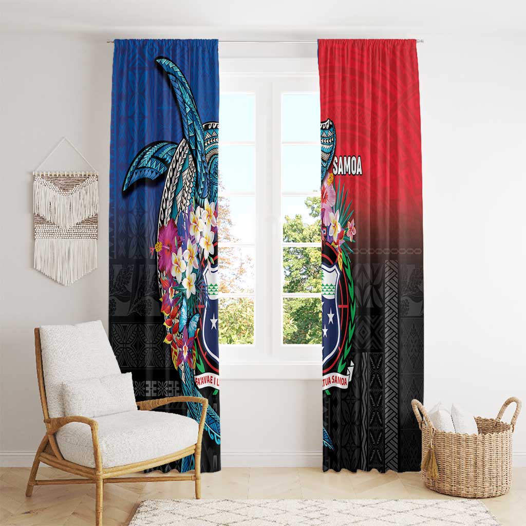 Samoa Window Curtain Humpback Whale Siapo Pattern LT05 - Polynesian Pride