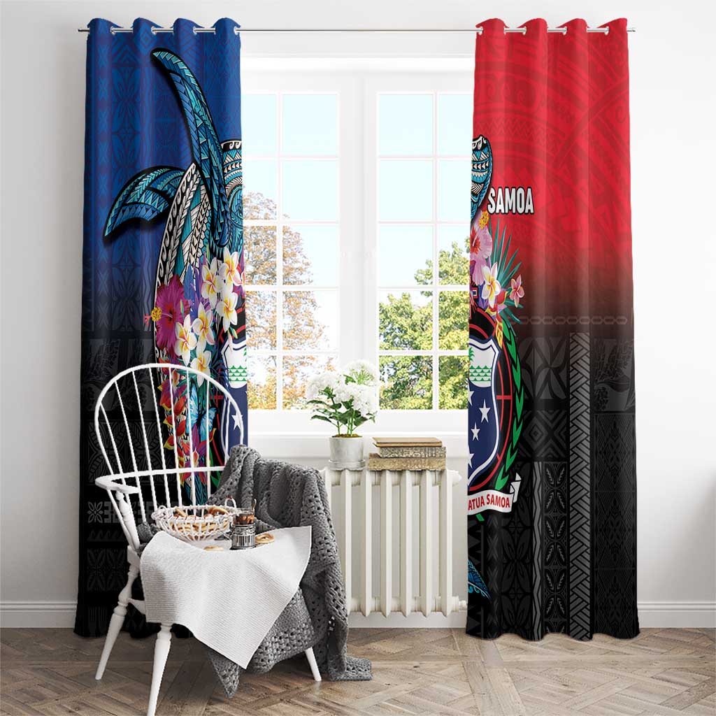 Samoa Window Curtain Humpback Whale Siapo Pattern LT05 - Polynesian Pride