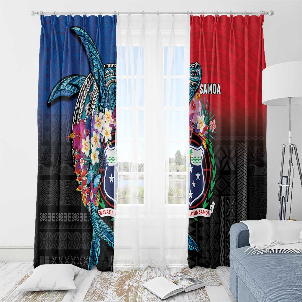 Samoa Window Curtain Humpback Whale Siapo Pattern LT05 - Polynesian Pride