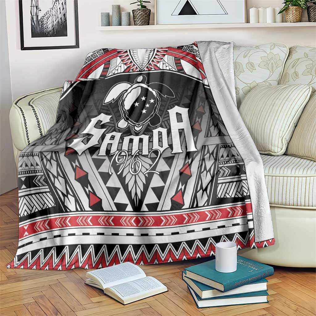 Samoa Independence Day Blanket Proud To Be Samoan LT05 Black - Polynesian Pride