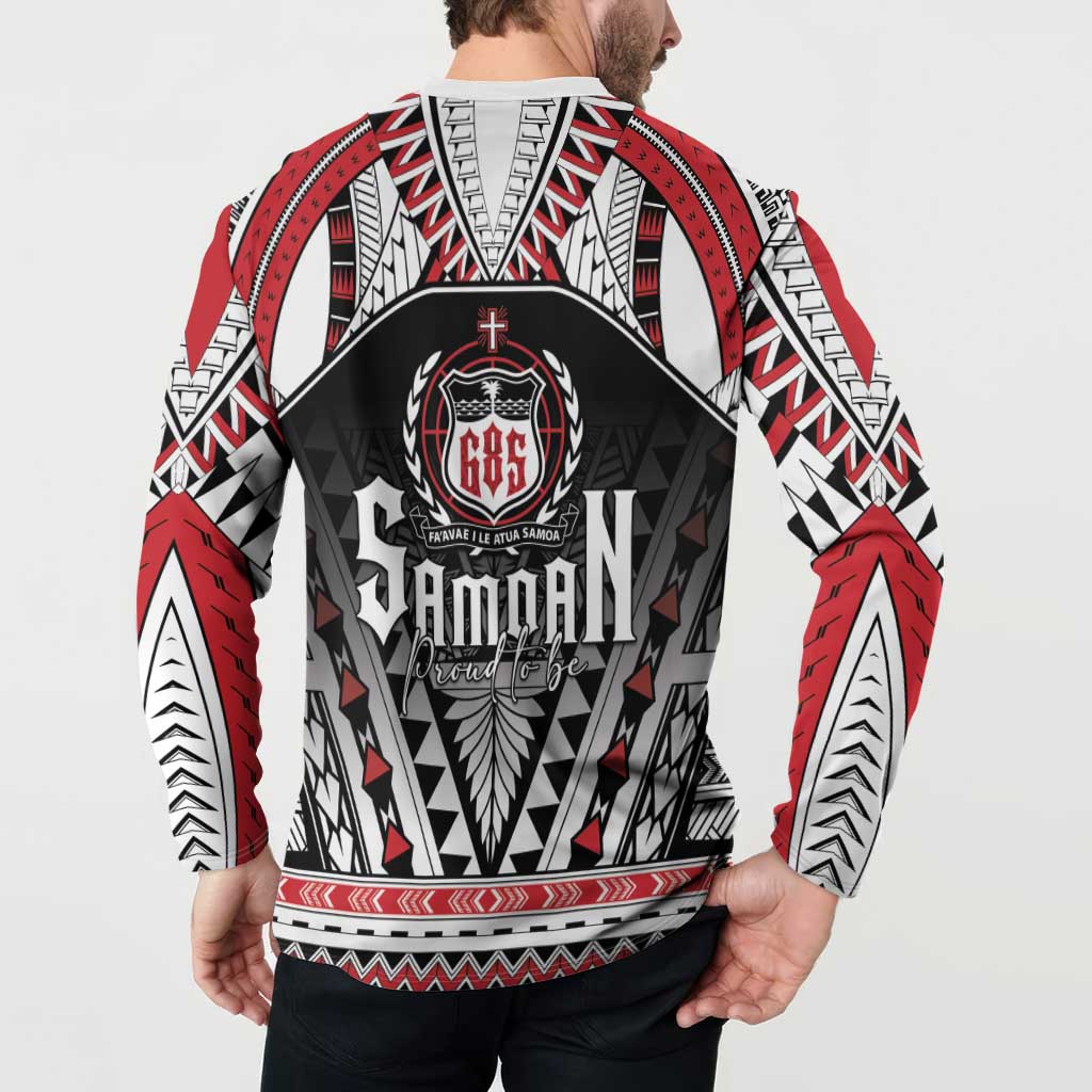 Samoa Independence Day Button Sweatshirt Proud To Be Samoan LT05 - Polynesian Pride