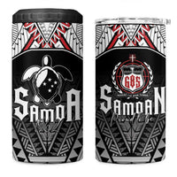 Samoa Independence Day 4 in 1 Can Cooler Tumbler Proud To Be Samoan LT05 One Size: 16 oz Black - Polynesian Pride